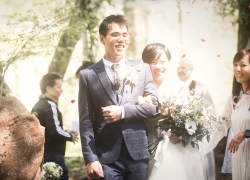 Garden wedding ceremony